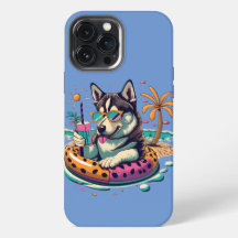 Amusement Estival avec un Joli Husky au Frais dans