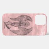 Etui iPhone 13 Pro Max Angel en style tatouage (Verso Horizontal)