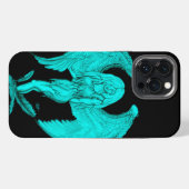 Etui iPhone 13 Pro Max Angel, Noir et Vert design (Verso Horizontal)