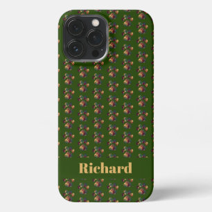 Etui iPhone 13 Pro Max Animal Paw Silhouette Thanksgiving Custom Green