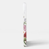 Etui iPhone 13 Pro Max Aquarelle de fleurs botaniques NOM PERSONNALISÉ (Côté gauche)