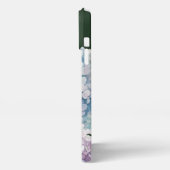 Etui iPhone 13 Pro Max Aquarelle Hydrangea Personnalisé Vert (Côté gauche)
