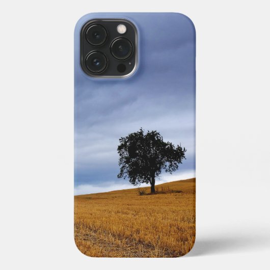 Etui iPhone 13 Pro Max Arbre dans un champ de blé (Verso)
