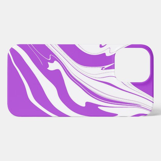 Etui iPhone 13 Pro Max Arrière - plan élégant en marbre violet (Verso Horizontal)