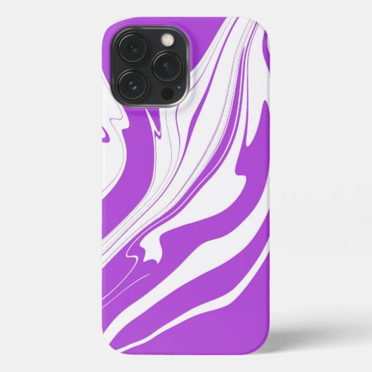 Etui iPhone 13 Pro Max Arrière - plan élégant en marbre violet (Verso)