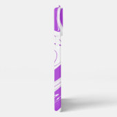 Etui iPhone 13 Pro Max Arrière - plan élégant en marbre violet (Côté droit)