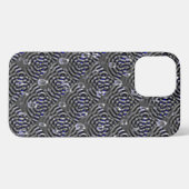 Etui iPhone 13 Pro Max Arrosage sur métal gris bleu (Verso Horizontal)