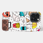 Etui iPhone 13 Pro Max Art abstrait de dessin animé (Verso Horizontal)