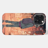 Etui iPhone 13 Pro Max Art de garçon d'anime (Verso Horizontal)