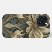 Etui iPhone 13 Pro Max Art Déco Floral Design #2 iPhone / coque ipad (Verso Horizontal)