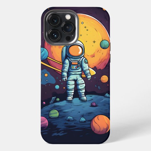 Etui iPhone 13 Pro Max Art Explorateur de l'espace (Verso)