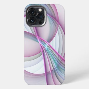 Etui iPhone 13 Pro Max Art fractal abstrait coloré en mouvement