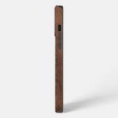 Etui iPhone 13 Pro Max Aspect bois de noyer foncé (Côté gauche)