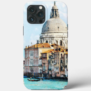 Etui iPhone 13 Pro Max Assez Chic Italie Venise Canal Pastel Aquarelle