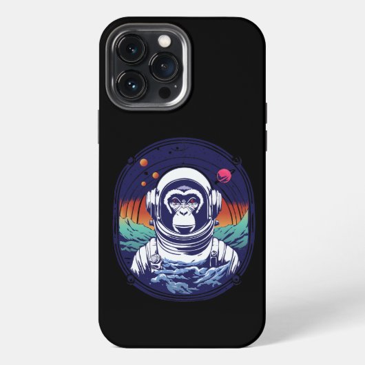 Etui iPhone 13 Pro Max Astronaute du singe spatial (Verso)