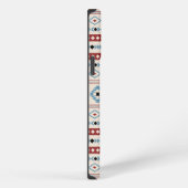 Etui iPhone 13 Pro Max Aztec Blue Red Black Cream Mixte Motifs Motif (Côté droit)