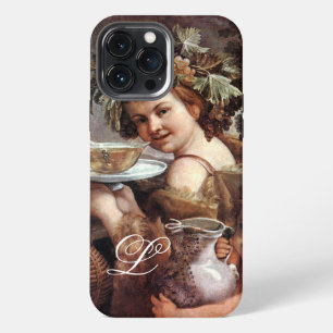 ETUI iPhone 13 PRO MAX BACCHUS AVEC RAISINS ET MONOGRAMME VIN