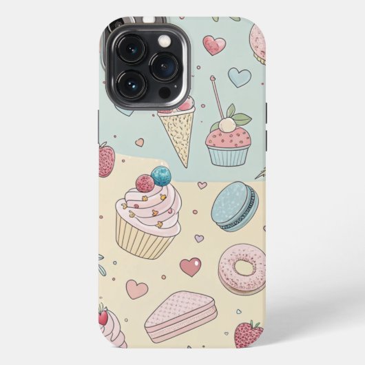 Etui iPhone 13 Pro Max Barely There – Conception de gâteaux doux pour (Verso)