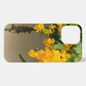 Etui iPhone 13 Pro Max Beauté Fleur Dorée (Verso Horizontal)