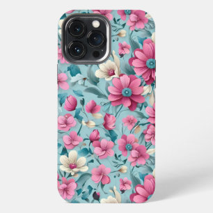 Etui iPhone 13 Pro Max Belle fleurs vectorielles florales Motif sans cout