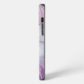 Etui iPhone 13 Pro Max Belles Initiales Abstraites de Fleur Rose (Côté gauche)