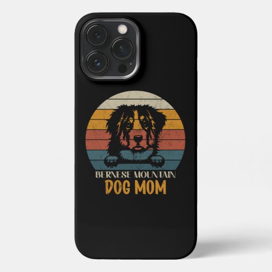 Etui iPhone 13 Pro Max Bernese Mountain Dog Maman, Bernese chien maman (Verso)
