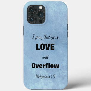 Etui iPhone 13 Pro Max Bible Écriture Amour Débordement Motivation
