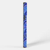 Etui iPhone 13 Pro Max Bleu Paisley Vibrant (Côté droit)