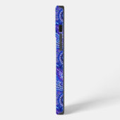 Etui iPhone 13 Pro Max Bleu Paisley Vibrant (Côté gauche)