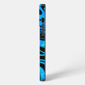 Etui iPhone 13 Pro Max Blocage en duotone et bleu à balayage (Côté gauche)