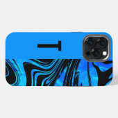Etui iPhone 13 Pro Max Blocage en duotone et bleu à balayage (Verso Horizontal)
