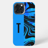 Etui iPhone 13 Pro Max Blocage en duotone et bleu à balayage (Verso)