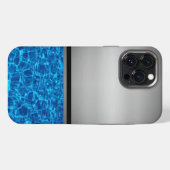 Etui iPhone 13 Pro Max Boîtier Case-Mate iPhone Silver et Blue Water (Verso Horizontal)
