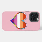Etui iPhone 13 Pro Max Boîtier iPhone Case-Mate Cœur Fierté Lesbienne (Verso Horizontal)