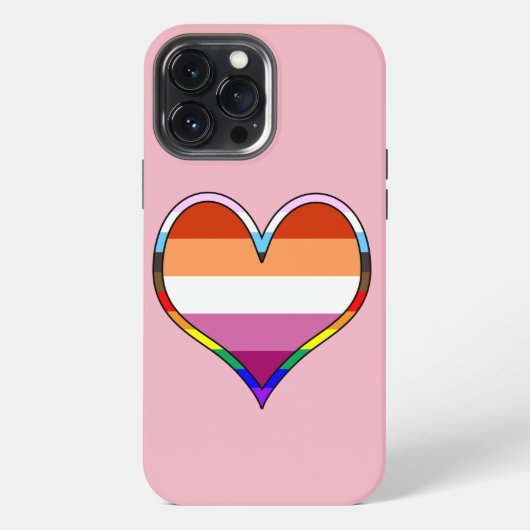 Etui iPhone 13 Pro Max Boîtier iPhone Case-Mate Cœur Fierté Lesbienne (Verso)