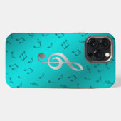 Etui iPhone 13 Pro Max boîtier iPhone OtterBox notes de musique argentées (Verso Horizontal)