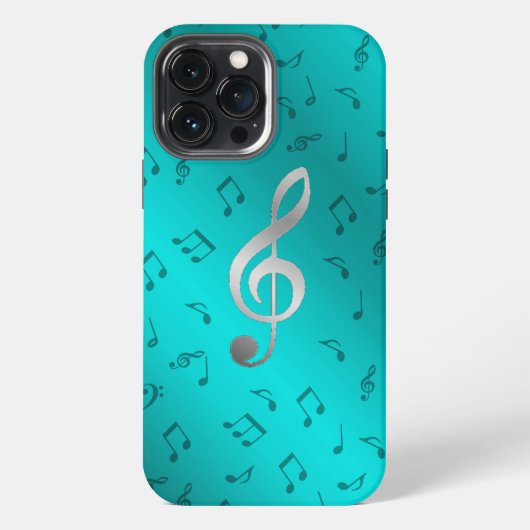 Etui iPhone 13 Pro Max boîtier iPhone OtterBox notes de musique argentées (Verso)