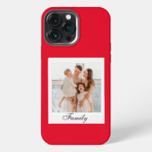 Boîtier iPhone rouge moderne personnalisé vintage