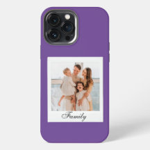 Boîtier iPhone violet moderne personnalisé vintage