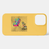 Etui iPhone 13 Pro Max Boombox audio rétro. (Verso Horizontal)