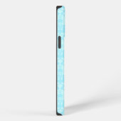Etui iPhone 13 Pro Max Botanique damassé bleu coque iphone (Côté droit)