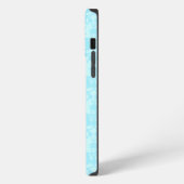 Etui iPhone 13 Pro Max Botanique damassé bleu coque iphone (Côté gauche)