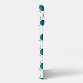 Etui iPhone 13 Pro Max Boules turquoises en fils et articles d'artisanat  (Côté droit)