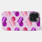 Etui iPhone 13 Pro Max Bouquets de cœurs (Verso Horizontal)
