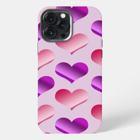 Etui iPhone 13 Pro Max Bouquets de cœurs (Verso)