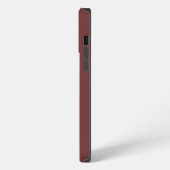 Etui iPhone 13 Pro Max Bourgogne foncé élégant Calligraphie monogramme si (Côté gauche)