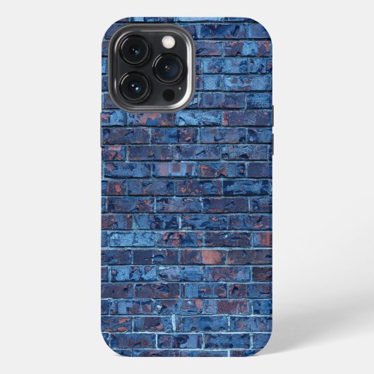 Etui iPhone 13 Pro Max Brique exposée bleue Cool (Verso)