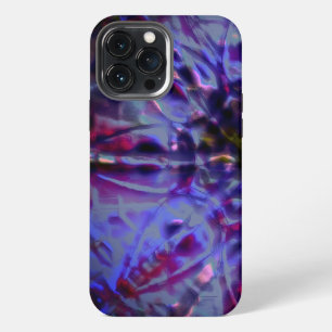 Etui iPhone 13 Pro Max Brûlé texture rugueuse violet foncé à violet taché