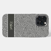 Etui iPhone 13 Pro Max Brun à motif (Verso Horizontal)