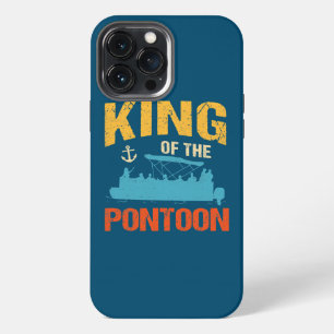 Etui iPhone 13 Pro Max Cadeau pour papa, roi du capitaine de bateau ponto